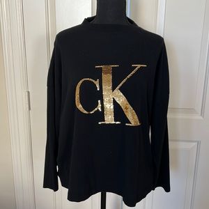 Calvin Klein plus size sequin logo sweatshirt